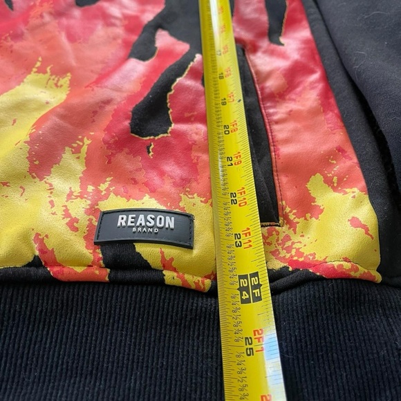 Reason Black and red flame hoodie #skater #punk #90s - Picture 5 of 5